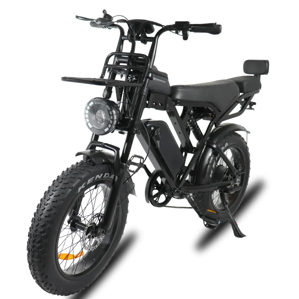 X80 PRO 2025 Edition  fatbike inclusief gratis achterzitje en voetsteuntjes en tas en voorrekje met Slim alarmsysteem en geïntegreerde GPS-tracking