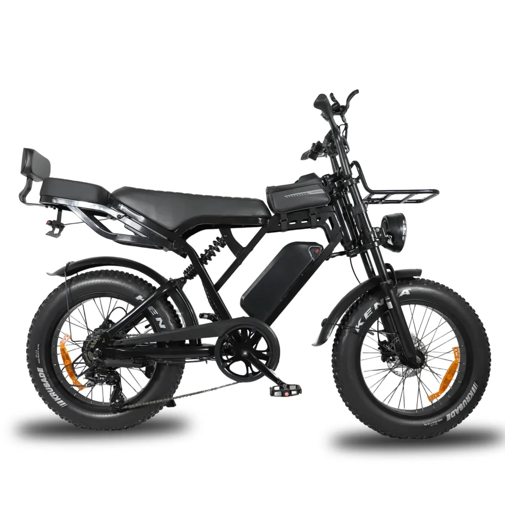 X80 PRO 2025 Edition  fatbike inclusief gratis achterzitje en voetsteuntjes en tas en voorrekje met Slim alarmsysteem en geïntegreerde GPS-tracking