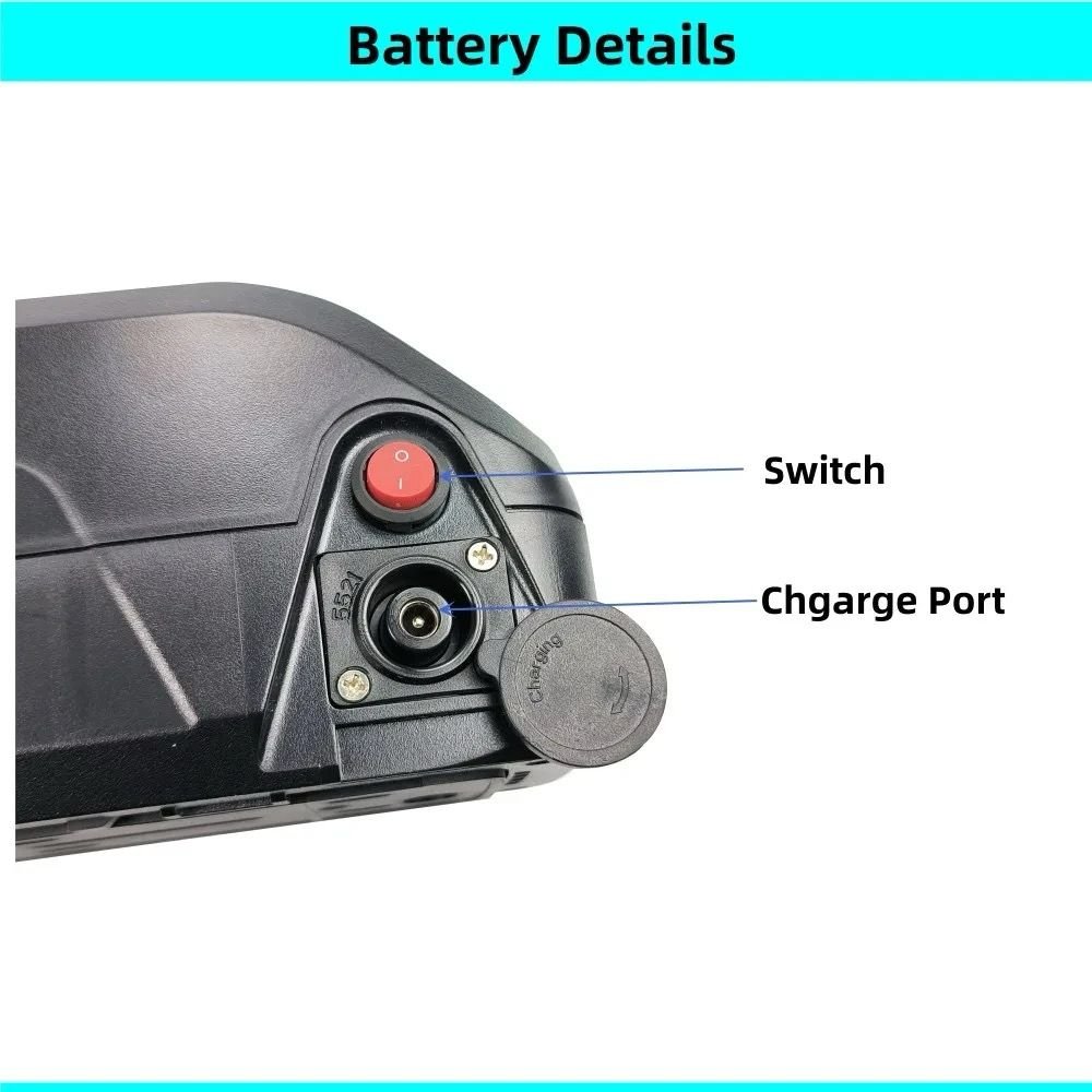 Ouxi C80, V8, H9 Fatbike Accu 22.5AH voor lange ritten (Samsung Cell)