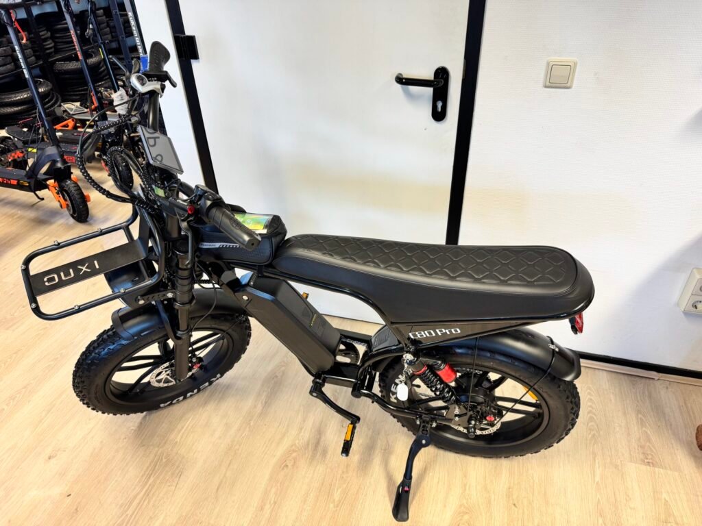OUXI C80 PRO 2025 Edition E-bike, fatbike inclusief gratis alarm , Voorrekje, voetsteuntjes, tas en pomp