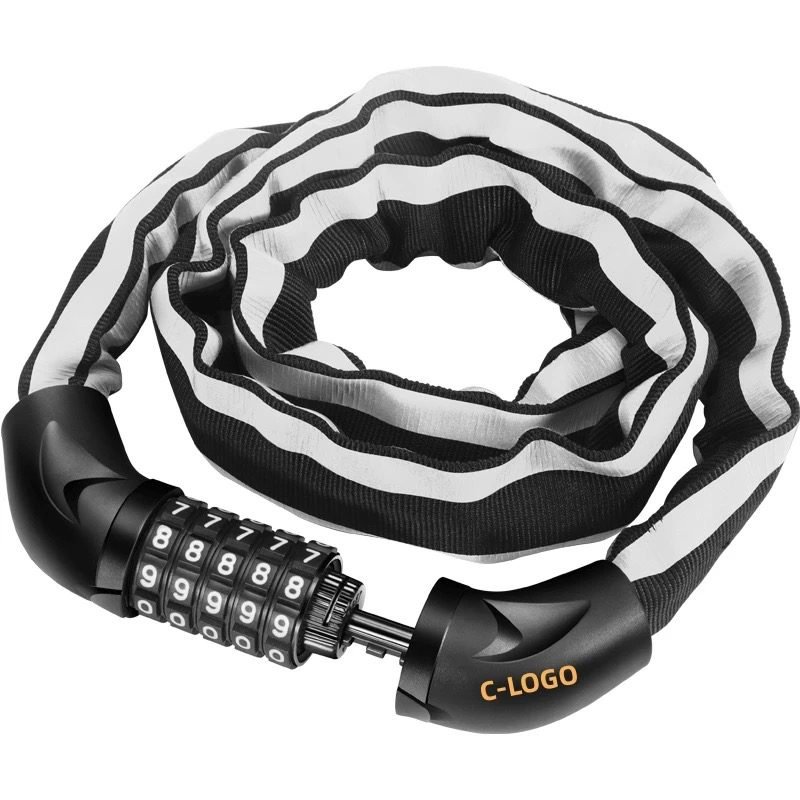 Tonyon fiets en E-step cijferslot 6X90 cm kettingslot