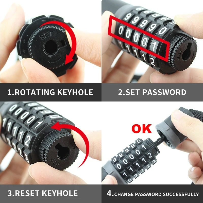 Fiets E-step codeslot cijferslot 57X120 mm