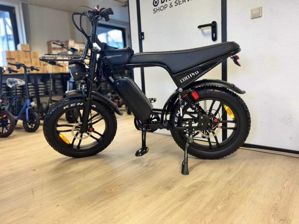 OUXI C80 PRO 2025 Edition E-bike, fatbike inclusief gratis alarm , Voorrekje, voetsteuntjes, tas en pomp
