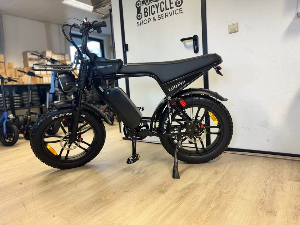 OUXI C80 PRO 2025 Edition E-bike, fatbike inclusief gratis alarm , Voorrekje, voetsteuntjes, tas en pomp