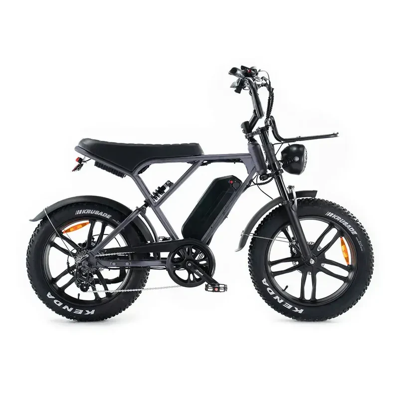 Ouxi H9 4.0 fatbike inclusief gratis alarmsysteem, voorrek en voetsteuntjes.