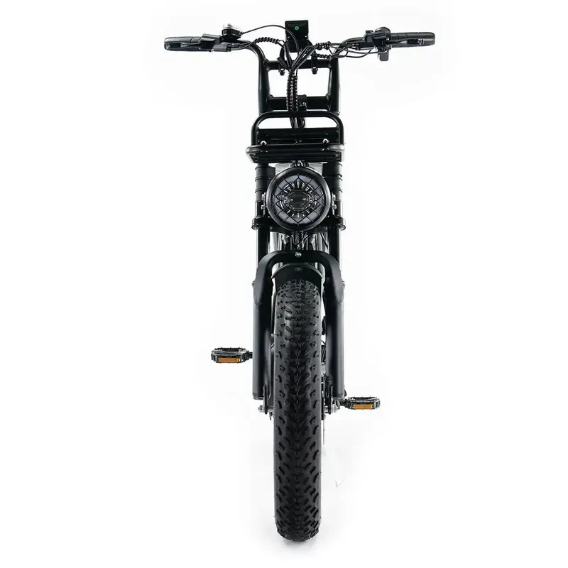 Ouxi H9 4.0 fatbike inclusief gratis alarmsysteem, voorrek en voetsteuntjes.