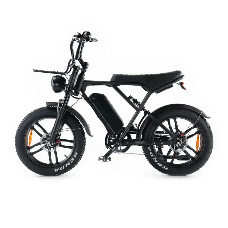 Ouxi H9 4.0 fatbike inclusief gratis alarmsysteem, voorrek en voetsteuntjes.