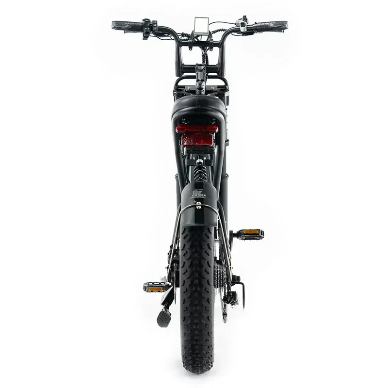 Ouxi H9 4.0 fatbike inclusief gratis alarmsysteem, voorrek en voetsteuntjes.