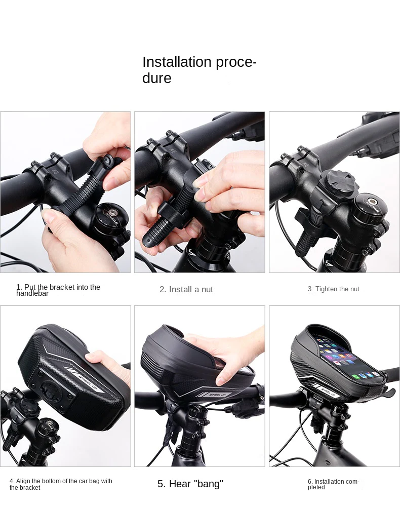 Telefoon en Fietsframe tas waterdicht en schokbestendig