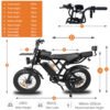 X80 PRO 2025 Edition  fatbike inclusief gratis achterzitje en voetsteuntjes en tas en voorrekje met Slim alarmsysteem en geïntegreerde GPS-tracking