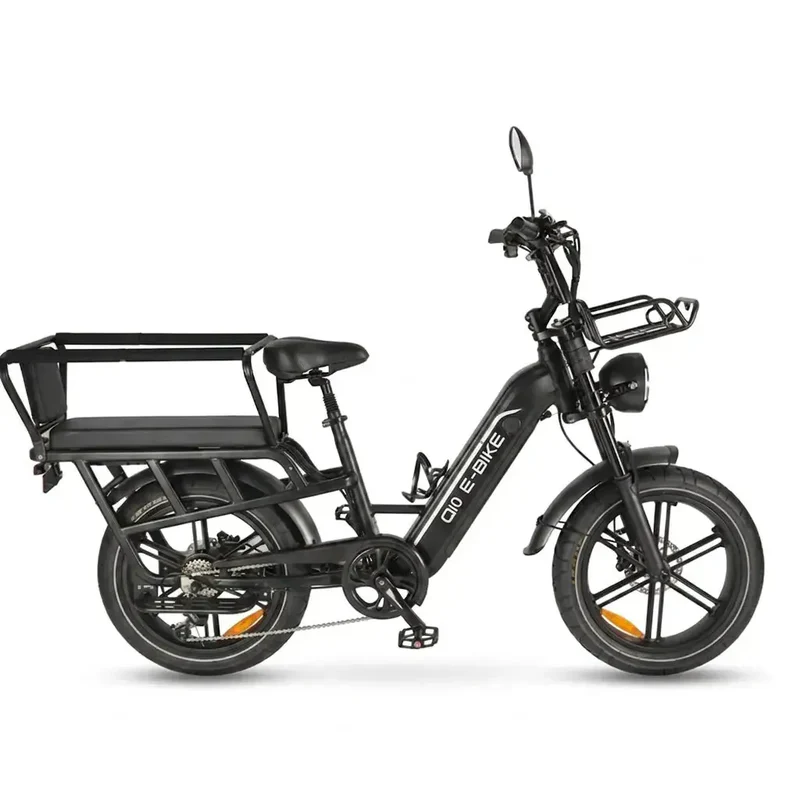 Ouxi Q10 2026 Family Edition Opvouwbare Fatbike - Inclusief Gratis Voorrekje & Kindveiligheidshek met Zitkussens